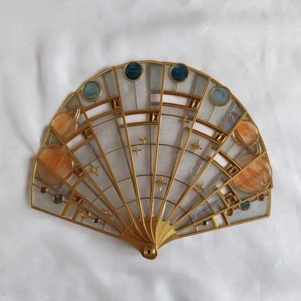 Solar system hand fan